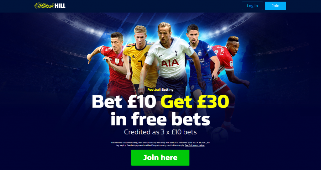 William Hill Offer Free Bet